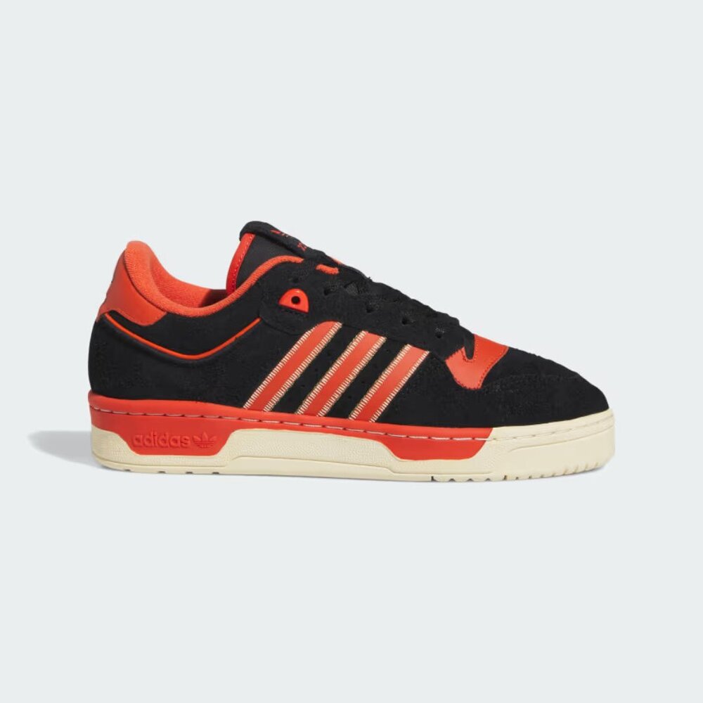 Adidas Men’s Black & Orange Court-Inspired Sneakers